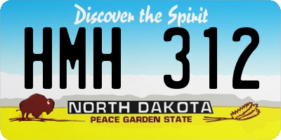 ND license plate HMH312