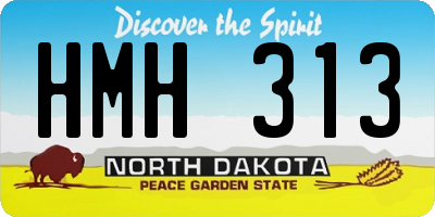 ND license plate HMH313