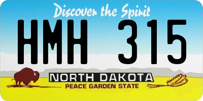 ND license plate HMH315