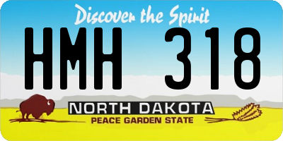 ND license plate HMH318