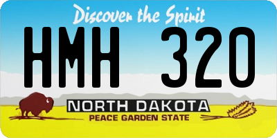 ND license plate HMH320