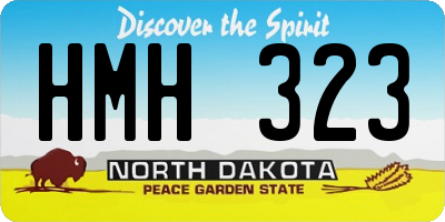 ND license plate HMH323