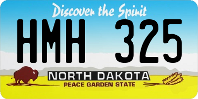 ND license plate HMH325