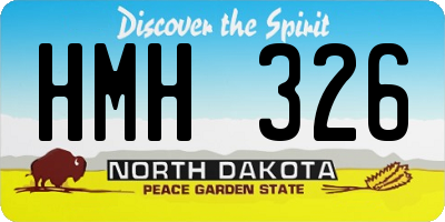 ND license plate HMH326