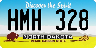 ND license plate HMH328