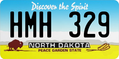 ND license plate HMH329