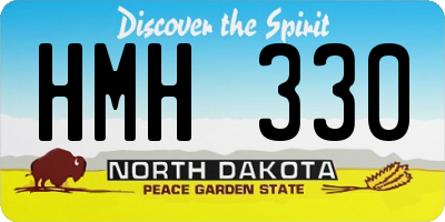 ND license plate HMH330