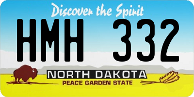 ND license plate HMH332