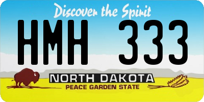 ND license plate HMH333