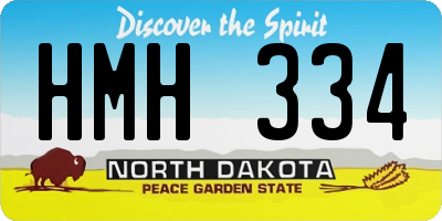 ND license plate HMH334