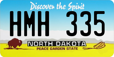 ND license plate HMH335