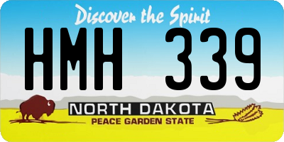 ND license plate HMH339