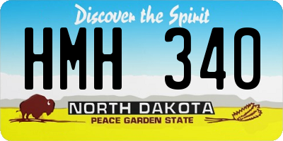 ND license plate HMH340