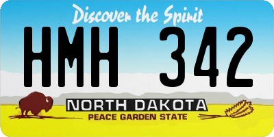 ND license plate HMH342