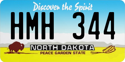 ND license plate HMH344