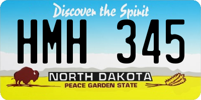 ND license plate HMH345