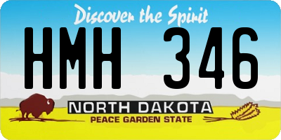 ND license plate HMH346