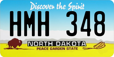 ND license plate HMH348