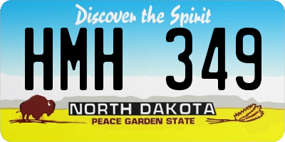 ND license plate HMH349