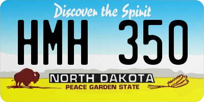 ND license plate HMH350