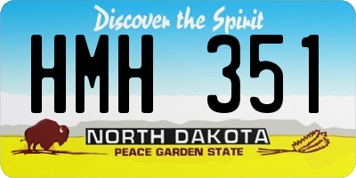 ND license plate HMH351