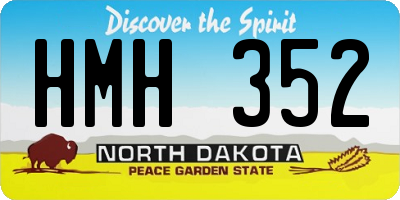 ND license plate HMH352