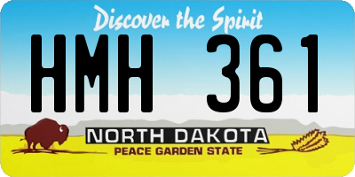 ND license plate HMH361