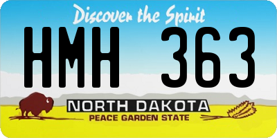 ND license plate HMH363