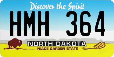 ND license plate HMH364