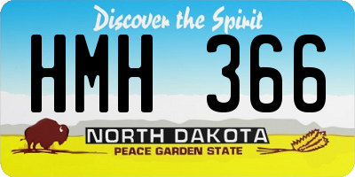 ND license plate HMH366