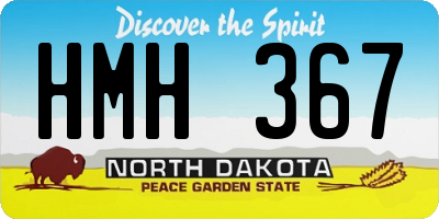 ND license plate HMH367