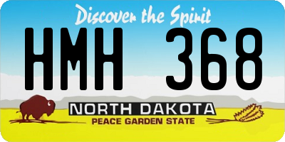 ND license plate HMH368