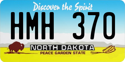 ND license plate HMH370