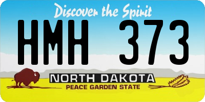 ND license plate HMH373