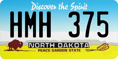 ND license plate HMH375