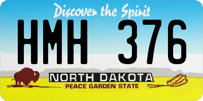 ND license plate HMH376