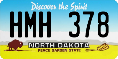 ND license plate HMH378