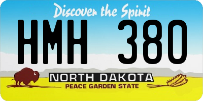 ND license plate HMH380