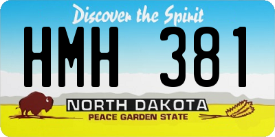 ND license plate HMH381