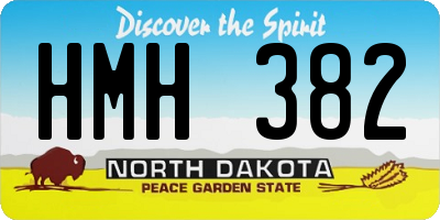 ND license plate HMH382