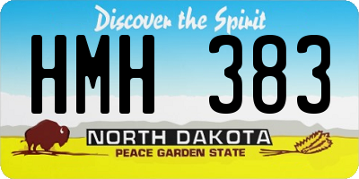 ND license plate HMH383