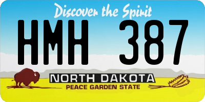 ND license plate HMH387