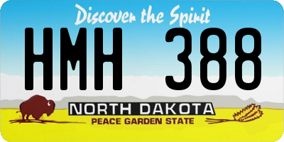 ND license plate HMH388