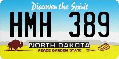 ND license plate HMH389