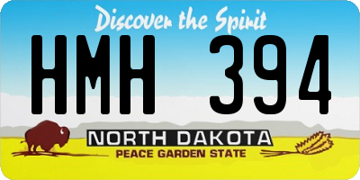 ND license plate HMH394