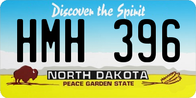 ND license plate HMH396