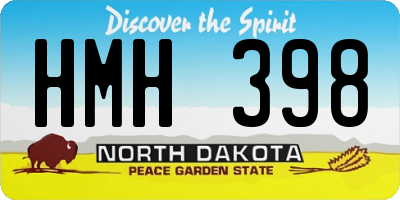 ND license plate HMH398