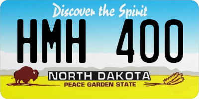 ND license plate HMH400