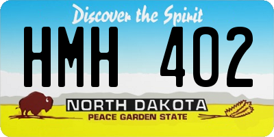 ND license plate HMH402