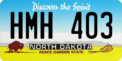 ND license plate HMH403